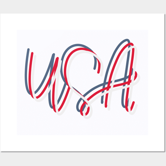 USA! Wall Art by Hannah’s Hand Lettering